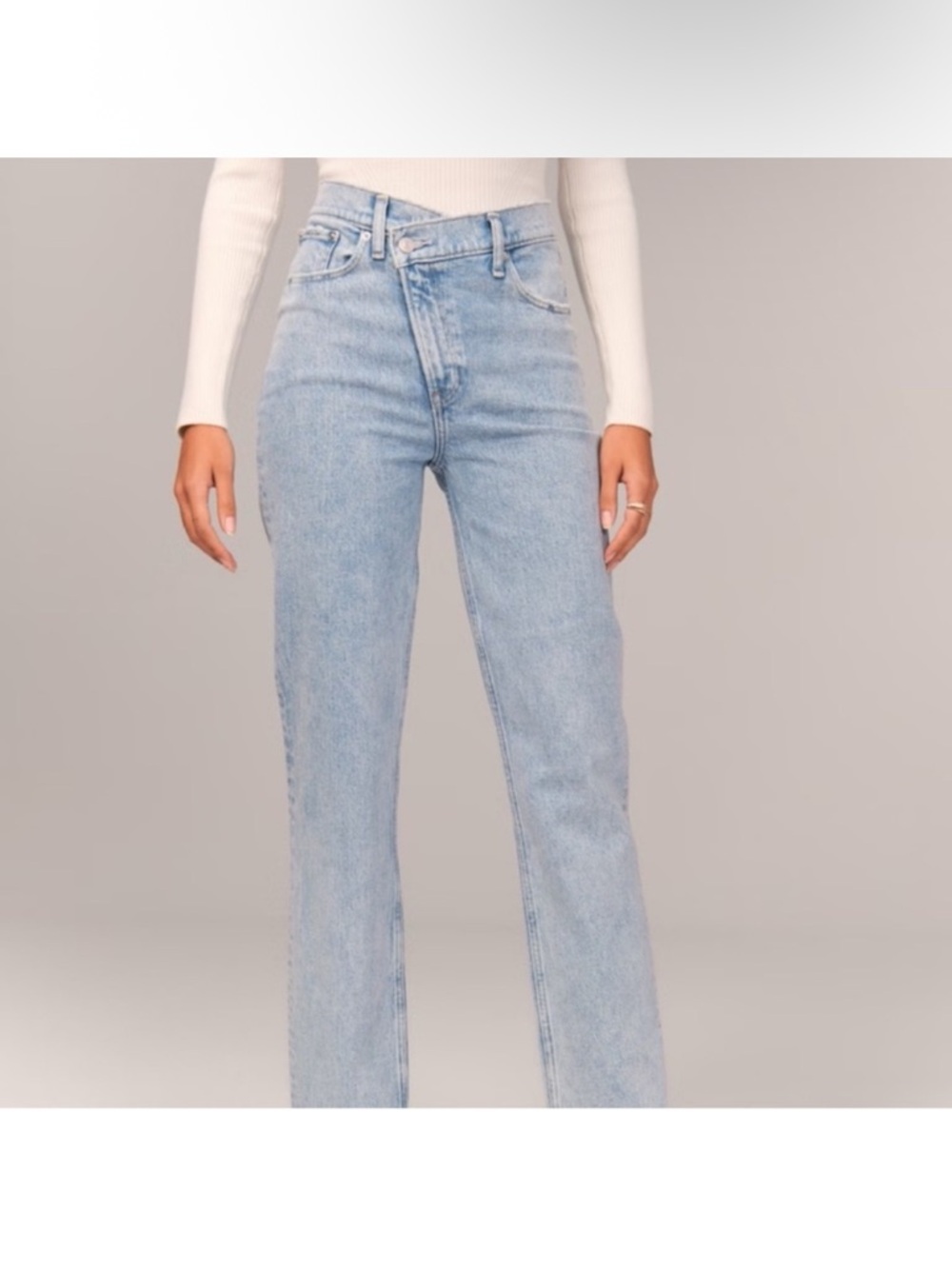 Abercrombie & Fitch Light Wash Straight Leg Jeans